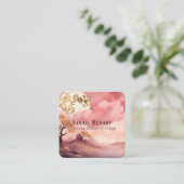 ムーンインピンクルーナー先生コーチスピリチュアル スクエア名刺 (スタンド正面)