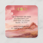 ムーンインピンクルーナー先生コーチスピリチュアル スクエア名刺 (裏面)