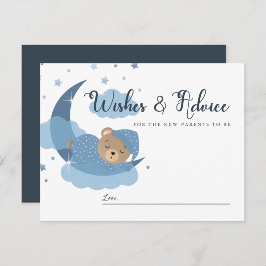 ムーンウィッシュ&アドバイスカードの上に眠るクマ アドバイスカード (正面/裏面)