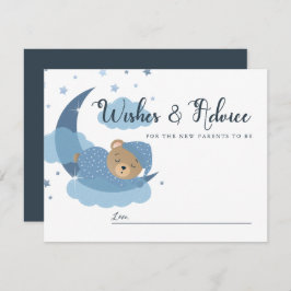 ムーンウィッシュ&アドバイスカードの上に眠るクマ アドバイスカード