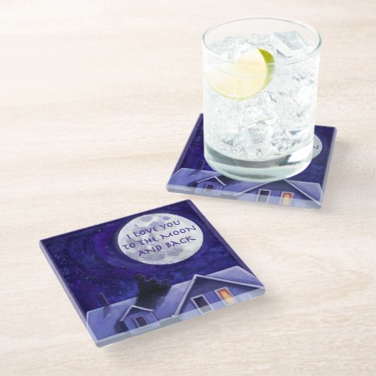 ムーンウォッチアート ガラスコースター (アングル)