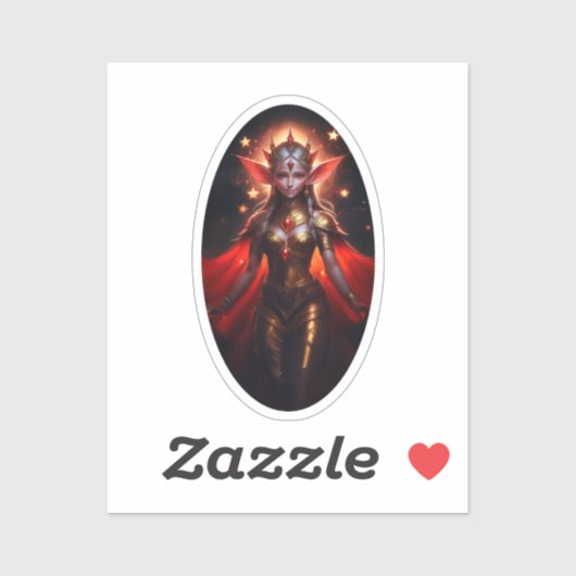 ムーンウォッチャーの女王の小妖精や小人が私たちのためにポーズ シール (シート)