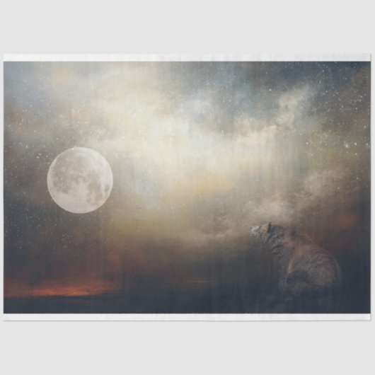 ムーンウォッチャーベアーアートデクページ 薄葉紙 (正面)