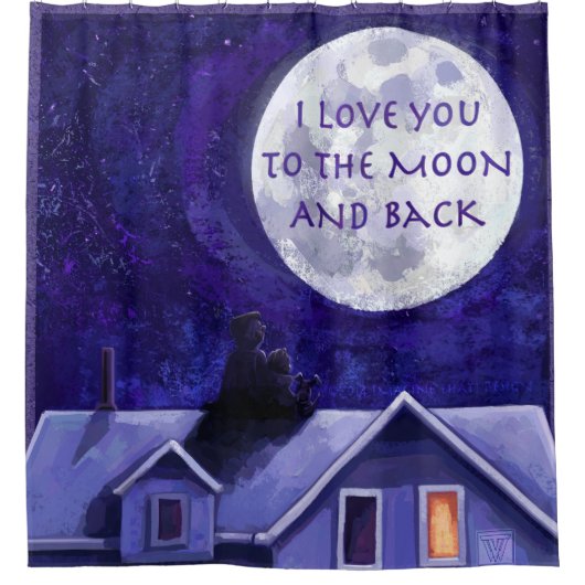 ムーンウォッチ シャワーカーテン (正面)