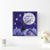 ムーンウォッチ スクエア壁時計 (ホーム)