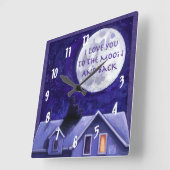 ムーンウォッチ スクエア壁時計 (傾斜)