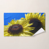 ムーンウォーカーサンフラワーが空に達する ハンドタオル (ハンドタオル)