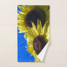 ムーンウォーカーサンフラワーが空に達する ハンドタオル