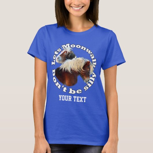 ムーンウォーキングシェットランドポニー Tシャツ (正面)