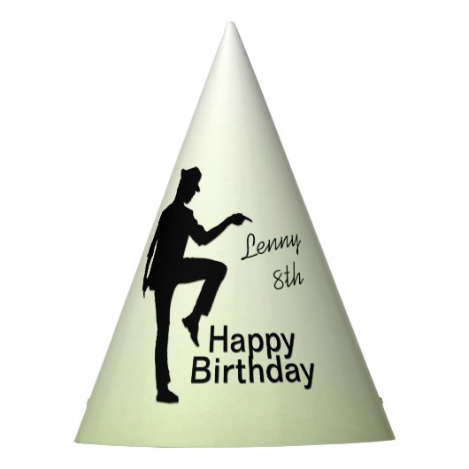 ムーンウォークダンサーの名前と年誕生日 パーティーハット (正面)