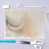 ムーンウォーターカラーアートデクページティッシュペーパー 薄葉紙 (クラフト)