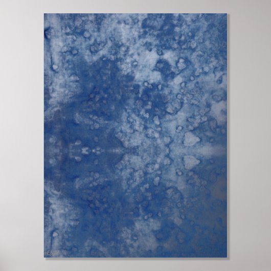 ムーンウォーターシルバーフォイルプリント 箔ポスター (正面)