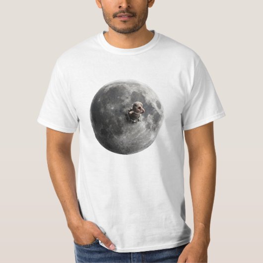 ムーンウォーム超現実的満月スペースアート Tシャツ (正面)