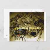 ムーンウルフスピリチュアル恵み ポストカード (正面/裏面)