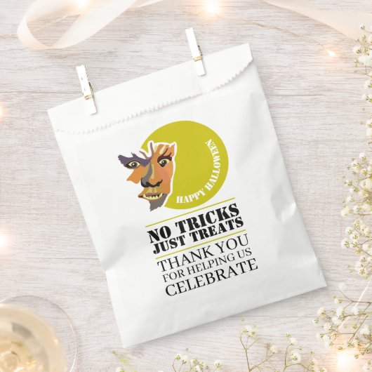 ムーンウルフハローウィンパーティ フェイバーバッグ (クリップ留めされた状態)