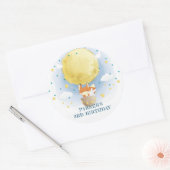 ムーンエアバルーンパーソナライズされた誕生日 ラウンドシール (封筒)