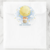 ムーンエアバルーンパーソナライズされた誕生日 ラウンドシール (バッグ)