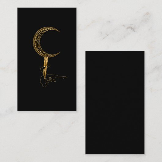 ムーンエアリアルフープアーティストサーカスヨガアエリアリスト 名刺 (正面/裏面)