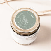 ムーンエレガントアンドスターズセージグリーン結婚式の引き出物 ラウンドシール