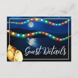 ムーンエレガントライトビーチ結婚式詳細 エンクロージャーカード