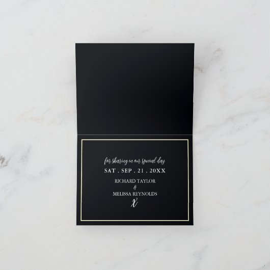 ムーンエレガントライトビーチ結婚式 サンキューカード (内部)