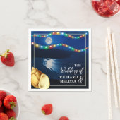 ムーンエレガントライトビーチ結婚式 スタンダードカクテルナプキン (インサイチュ)