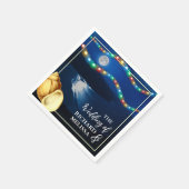ムーンエレガントライトビーチ結婚式 スタンダードカクテルナプキン (角)