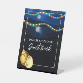 ムーンエレガントライトビーチ結婚式 台座サイン