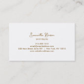 ムーンエレガント金ゴールドサークルロータス 名刺 (裏面)