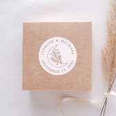 ムーンエレガント&スターズテラコッタ結婚式の引き出物 ラウンドシール
