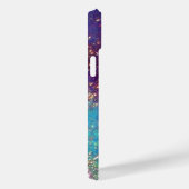 ムーンエンジェルインブルー金ゴールドスパークルズモノグラム Case-Mate iPhoneケース (裏面 / 右)
