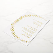 ムーンオブスターズホワイト結婚ズフォイル招待状 箔招待状 (回転した状態)