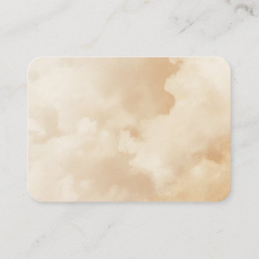 ムーンオムツの上にテディベアラッフルベビーシャワー エンクロージャーカード (裏面)