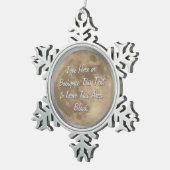 ムーンオーナメント満月クリスマスデコレーション スノーフレークピューターオーナメント (右)