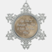 ムーンオーナメント満月クリスマスデコレーション スノーフレークピューターオーナメント (正面)