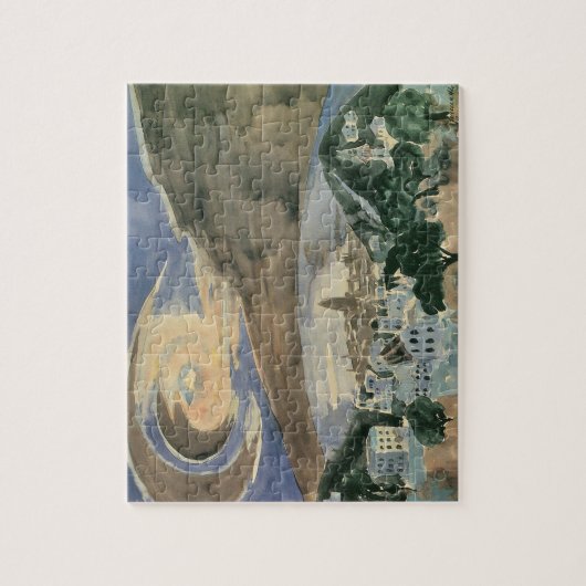 ムーンオーバーバルセロナバイウォルターグラマット ジグソーパズル (縦)