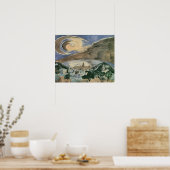 ムーンオーバーバルセロナバイウォルターグラマット ポスター (キッチン)