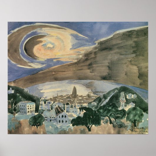 ムーンオーバーバルセロナバイウォルターグラマット ポスター (正面)