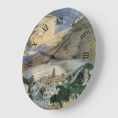 ムーンオーバーバルセロナバイウォルターグラマット ラージ壁時計 (傾斜)