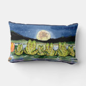 ムーンカエル家族ナイトタイムデザイナーピロー ランバークッション (裏面)
