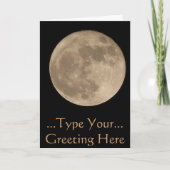 ムーンカードロマンチック満月カスタムグリーティングカード カード (正面)