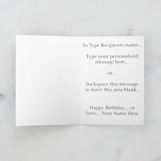 ムーンカードロマンチック満月カスタムグリーティングカード カード (内部)