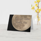 ムーンカードロマンチック満月グリーティン空白のグカード カード (黄色い花)