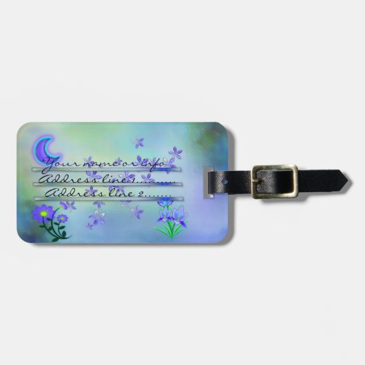 ムーンガーデンフローラミックスメディア ラゲッジタグ (正面横)