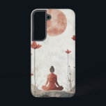 ムーンガーデン調和電話ケース SAMSUNG GALAXY S22ケース<br><div class="desc">平和な女性は月の下に咲く花の間に座り、自然、バランス、エネルギーにつながりを提供しフェミニンている。</div>