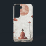 ムーンガーデン調和電話ケース SAMSUNG GALAXY S22ケース<br><div class="desc">平和な女性は月の下に咲く花の間に座り、自然、バランス、エネルギーにつながりを提供しフェミニンている。</div>
