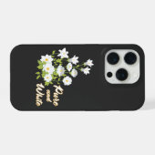 ムーンガーデン 純白のフラワーアート iPhoneケース (裏面横)