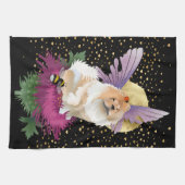 ムーンキッチンタオルblK背景に私を飛ばす キッチンタオル (横)