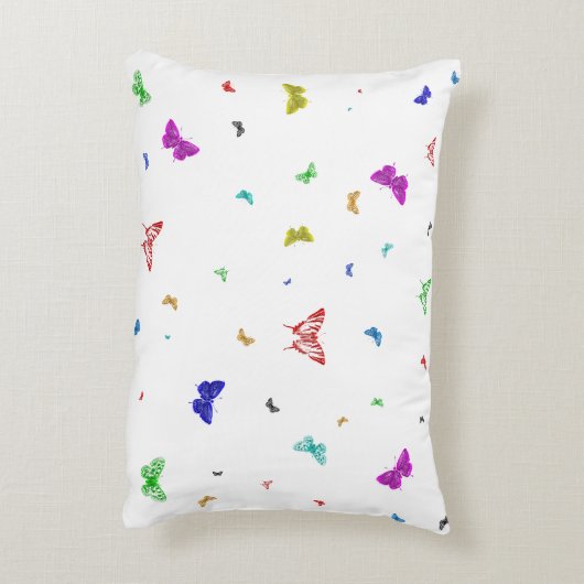 ムーンキャットバタフライデコかわいらしア蛾の月光 アクセントクッション (裏面(縦))