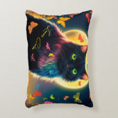 ムーンキャットバタフライデコかわいらしア蛾の月光 アクセントクッション (正面(垂直))